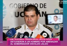 Girvau, jefe de Policía, sobre la nueva amenaza contra el gobernador Jaldo: «Nos preocupó, nos ocupamos y ya está detenido»