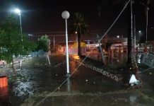 Fuerte temporal en Trancas