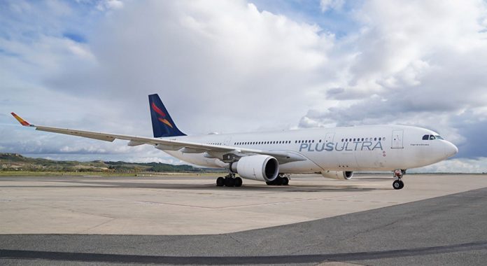 Autorizaron a la aerolínea española Plus Ultra Líneas Aéreas a ofrecer vuelos entre Buenos Aires y Madrid