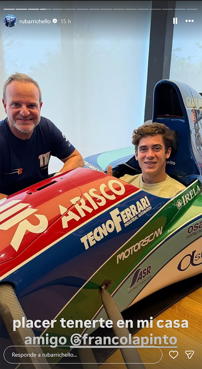 Colapinto visitó la casa de una figura brasileña de la F1 que le dio un respaldo clave y compartió un asado: “De las mejores personas del automovilismo”