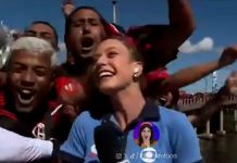 Escándalo en Brasil por la agresión en vivo a una periodista que estaba rodeada por hinchas del Flamengo: “Es lamentable”