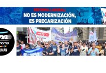 Marchan en contra de la Reforma Laboral
