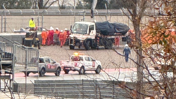 El accidente que sufrió Red Bull durante el segundo día de pruebas de la Fórmula 1: sacaron el coche en grúa