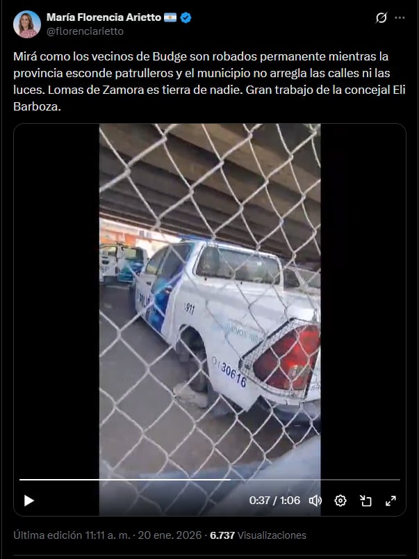 El fuerte cruce entre Javier Alonso y Florencia Arietto por el estado de los patrulleros de la Policía Bonaerense