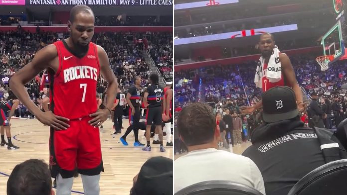 El tenso cruce de Kevin Durant con un fanático de la NBA que da la vuelta al mundo: “Pagás para verme, gordo”