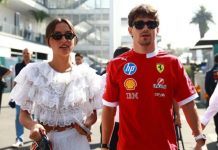 Charles Leclerc se casó con la influencer Alexandra Saint Mleux y lo celebraron arriba de una Ferrari que vale 30 millones de euros