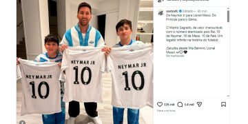 “De príncipe a genio”: el regalo que Neymar les envió a Messi y sus hijos