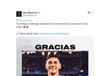 El Inter Miami de Messi confirmó la salida de uno de sus referentes: “Tu entrega y liderazgo quedarán en nuestra historia”