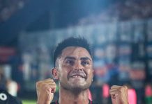 “Y va el tercero”: la emoción del Pity Martínez tras marcarle a Racing su primer gol en Tigre