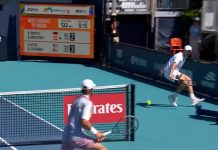 “Simplemente increíble”: el punto ganador con el poste como aliado que causó sensación en el Masters 1000 de Miami