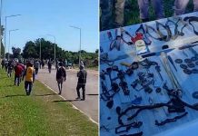 Chaco: la policía impidió un corte de ruta y secuestró armas blancas, hachas y gomeras a los manifestantes