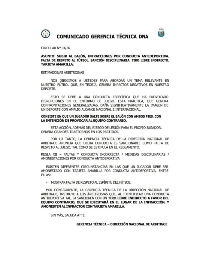 “Daña la imagen del deporte”: la jugada que pasó a estar prohibida en el fútbol argentino
