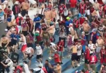 El video de los incidentes en el clásico Cerro Porteño-Olimpia: el cruce entre hinchas y la Policía que obligó a suspender el partido