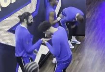 El video que causó estupor en la NBA: dos jugadores simularon consumir droga en un saludo antes de un partido