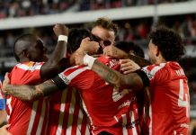 Estudiantes de La Plata vence desde el vestuario a Independiente Medellín en su estreno por la Copa Libertadores