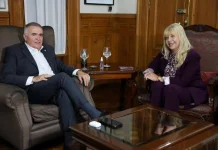 Jaldo y Chahla analizaron obras, transporte y la situación de la Escuela Normal