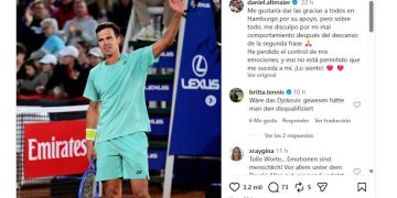 El ataque de furia de un tenista alemán: pateó una raqueta a la tribuna y estuvo al borde de la descalificación