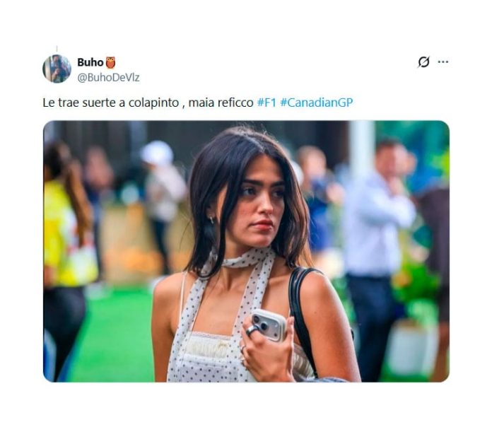 Los mejores memes de la histórica actuación de Colapinto en el GP de Canadá de F1: el efecto Maia Reficco