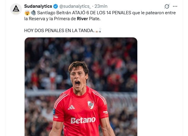 Los mejores memes de la infartante clasificación de River Plate: de Santiago Beltrán héroe a las burlas para San Lorenzo y Boca