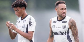 Una zancadilla y una bofetada: la escandalosa pelea de Neymar con el hijo de Robinho en la práctica del Santos
