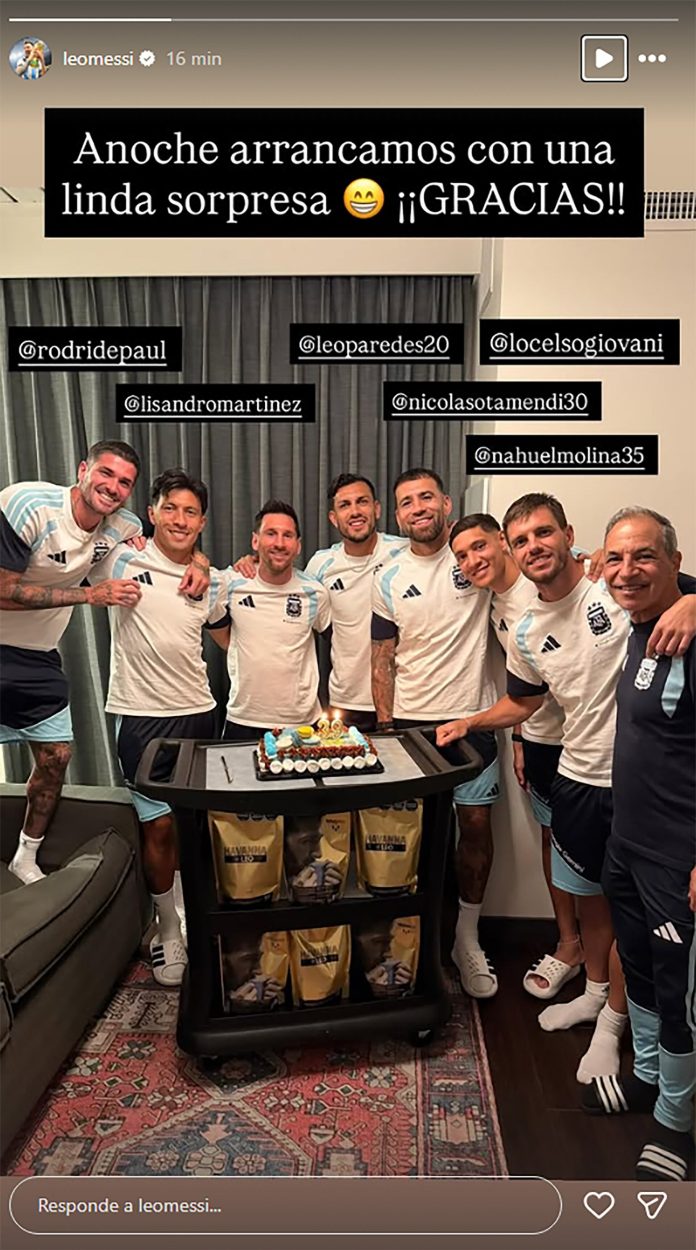 El posteo de Lionel Messi en su cumpleaños 39: “Anoche arrancamos con una linda sorpresa”