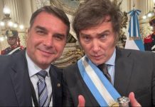 Javier Milei y Flávio Bolsonaro se volverán a reunir en Argentina en un nuevo gesto de campaña frente a Lula