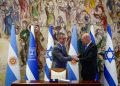 Martín Menem inició una visita oficial a Israel y fue recibido por el presidente de la Knesset