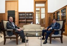 Santilli se reunió con el gobernador de Jujuy en busca de reforzar el apoyo de “dialoguistas” en el Congreso