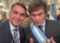 El presidente Milei visita San Pablo para apoyar a Flávio Bolsonaro en la carrera presidencial
