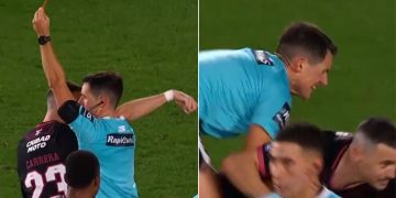 Expulsión, tackle del árbitro y gresca: el escandaloso final del partido entre Independiente y Lanús