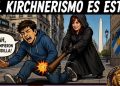 La caricatura de Milei en redes con la que volvió a apuntar al kirchnerismo y al “Estado presente”